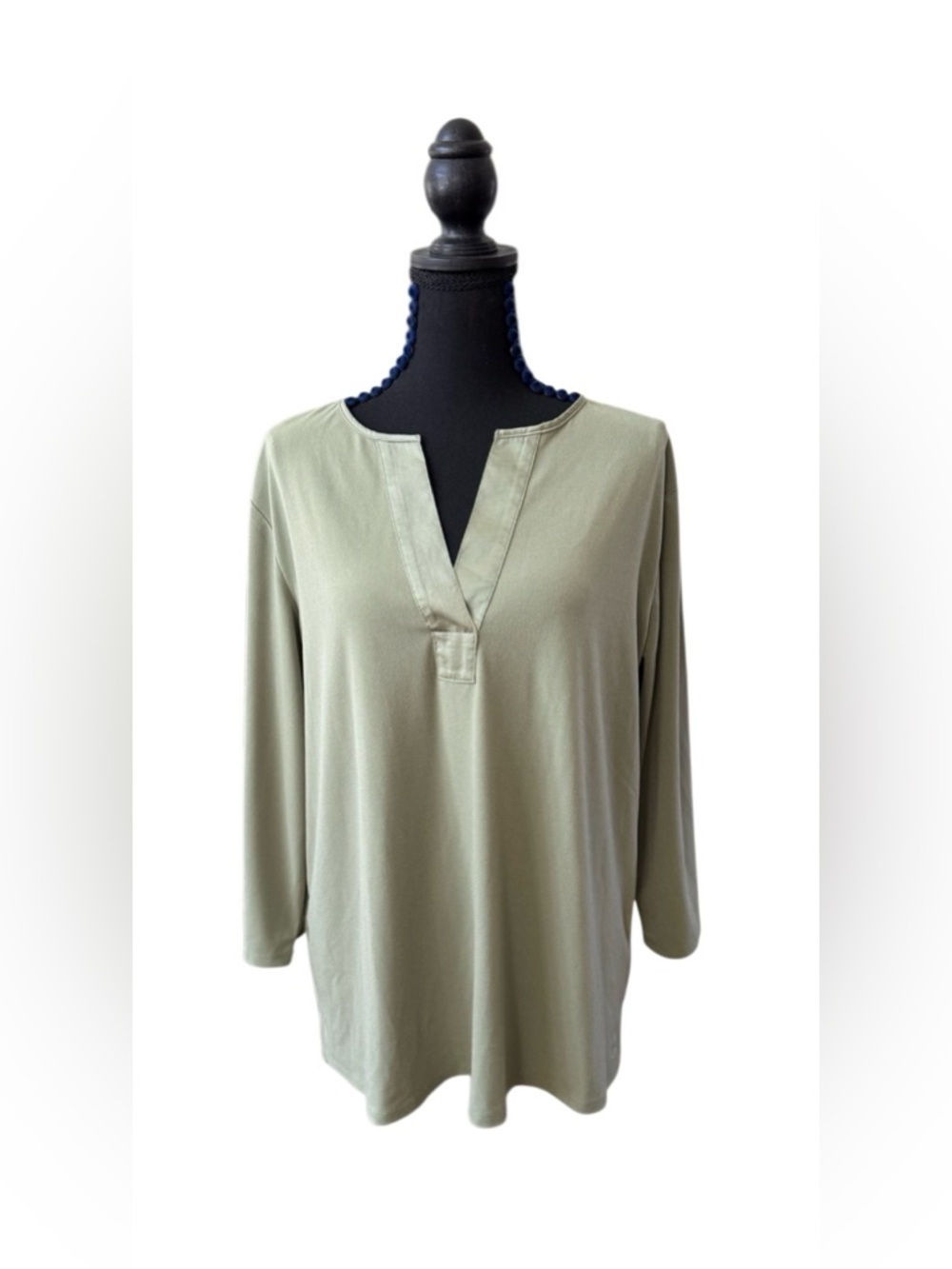Banana Republic Sage Green V-Neck Tunic Top